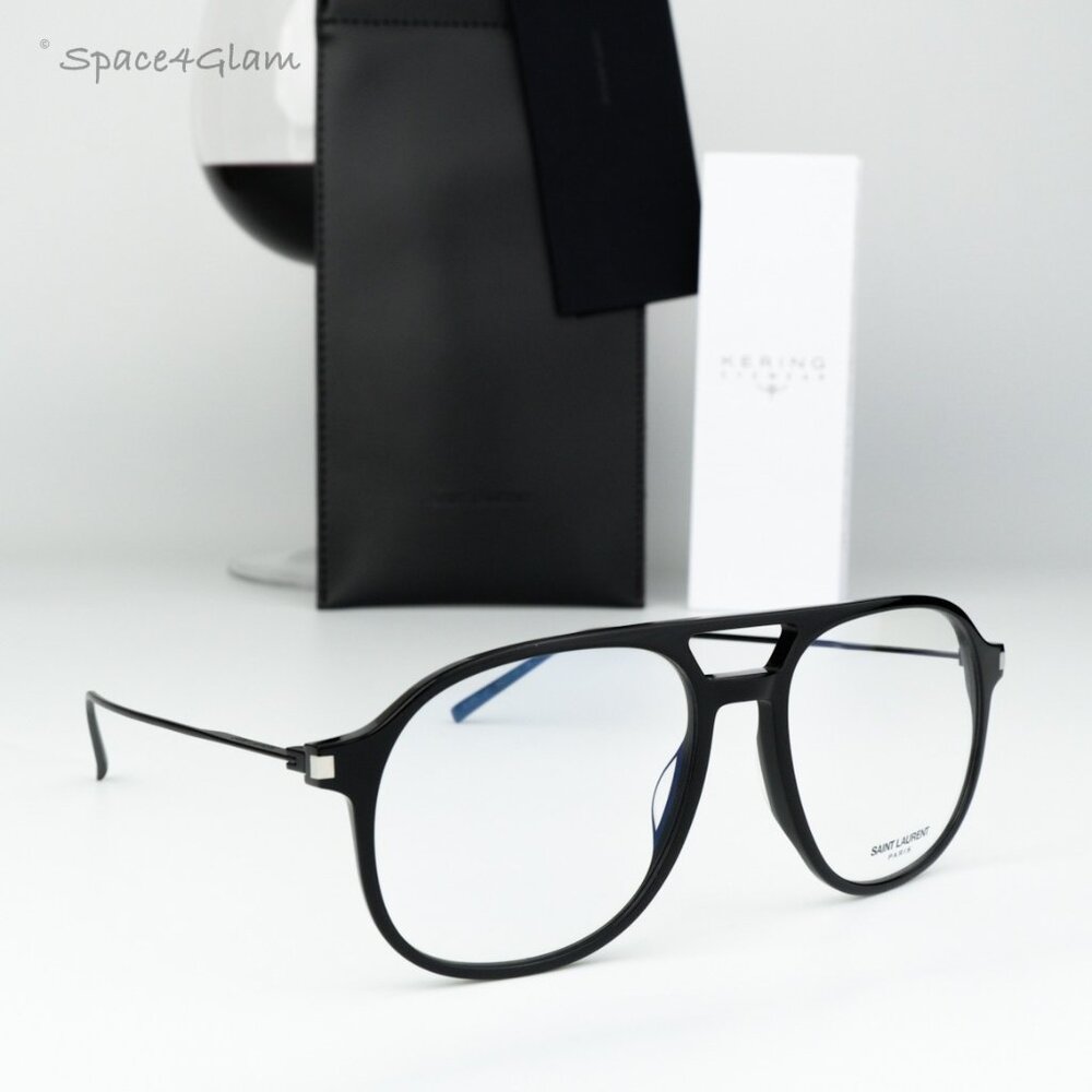 Saint Laurent Women Eyeglasses Black Demo Aviator SL626 001 BRAND NEW